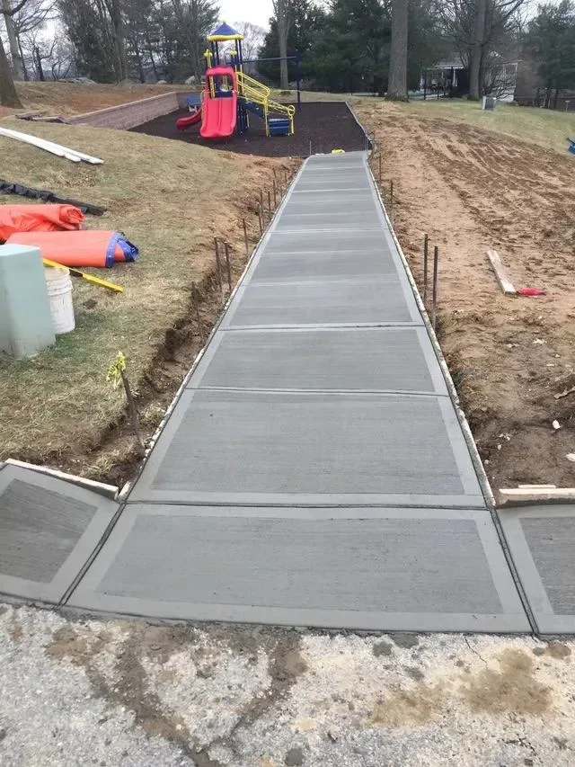 New concrete walkway poured by Actaeon crew